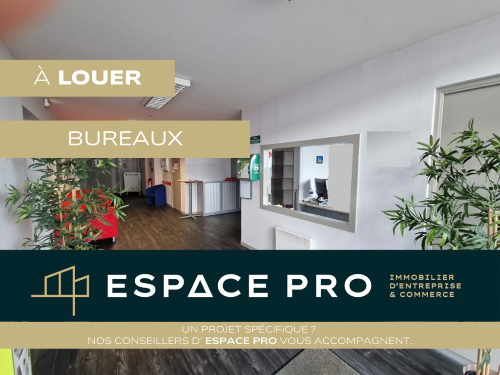 Sud Est de Caen – A LOUER – environ 310 m² de Bureaux aménagés